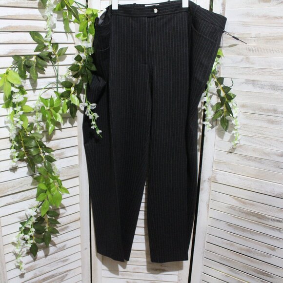 calvin klein women's pinstripe modern fit trousers (1354) - Picture 1 of 10